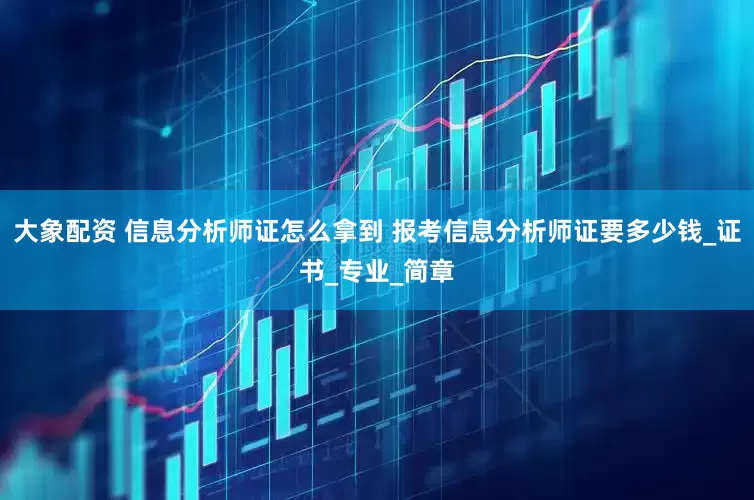 大象配资 信息分析师证怎么拿到 报考信息分析师证要多少钱_证书_专业_简章