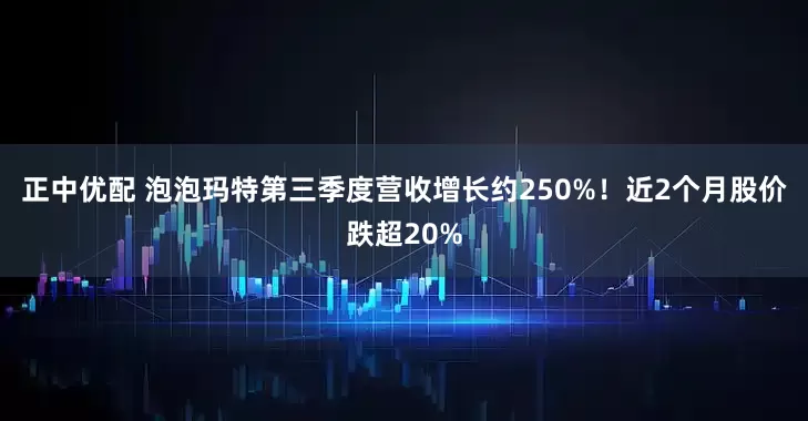 正中优配 泡泡玛特第三季度营收增长约250%！近2个月股价跌超20%